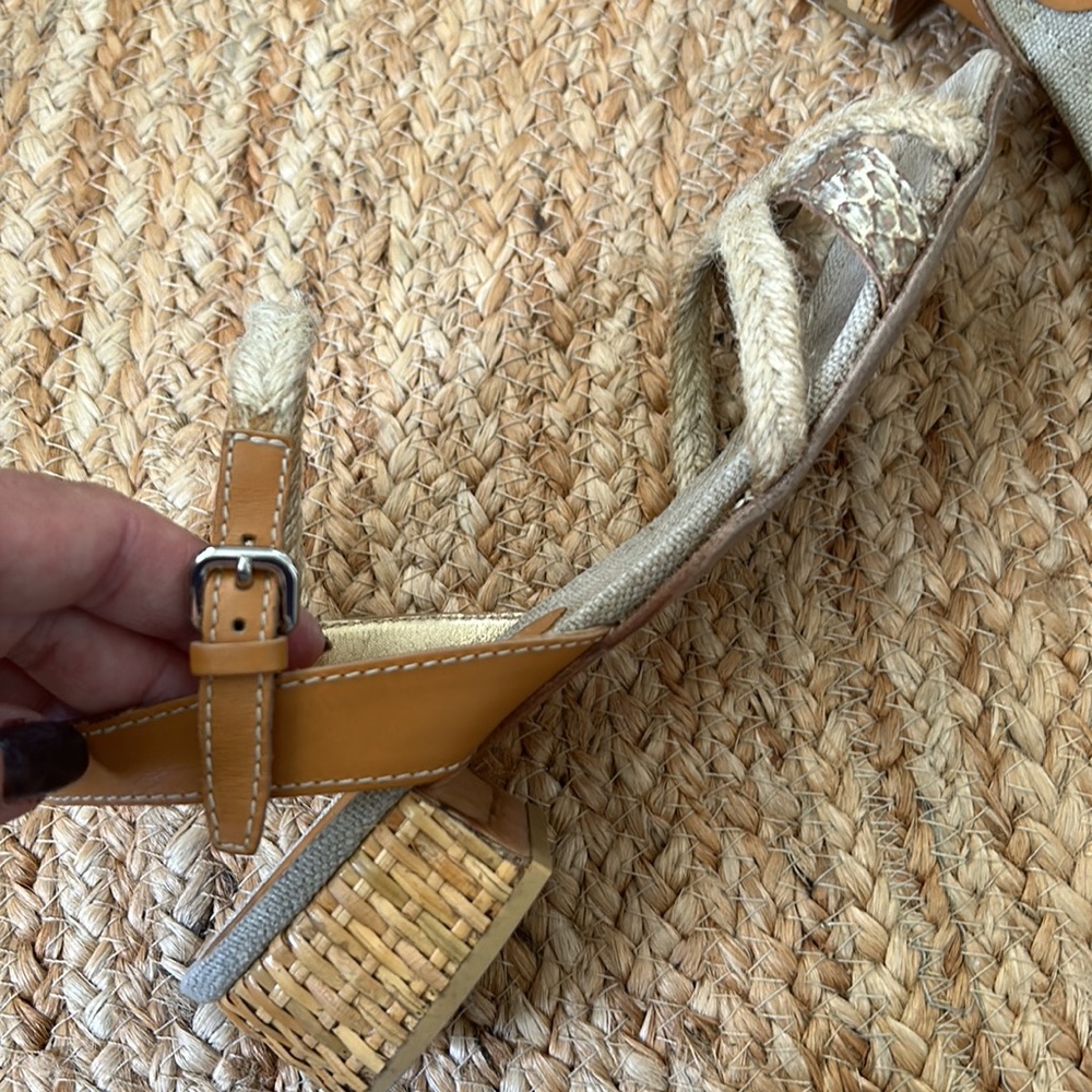 PRADA ROPE & WICKER SANDALS - Picture 3 of 8